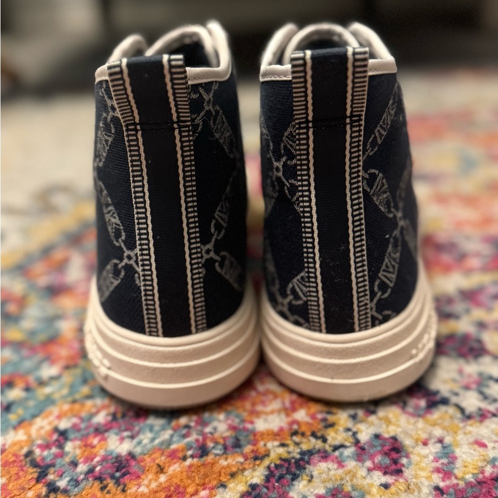 Michael Kors Evy Empire Logo Jacquard High-Top Sneaker - Picture 5 of 7